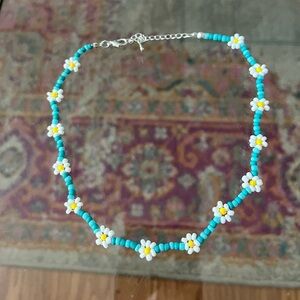 Beaded floral necklace